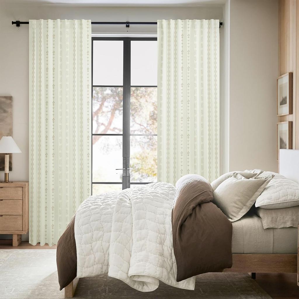 Кухонные шторы длиной 45 дюймов для окна над раковиной в стиле фермерского дома, винтажные плиссированные красивые шторы-кафе с цветочным узором бохо, бежевые