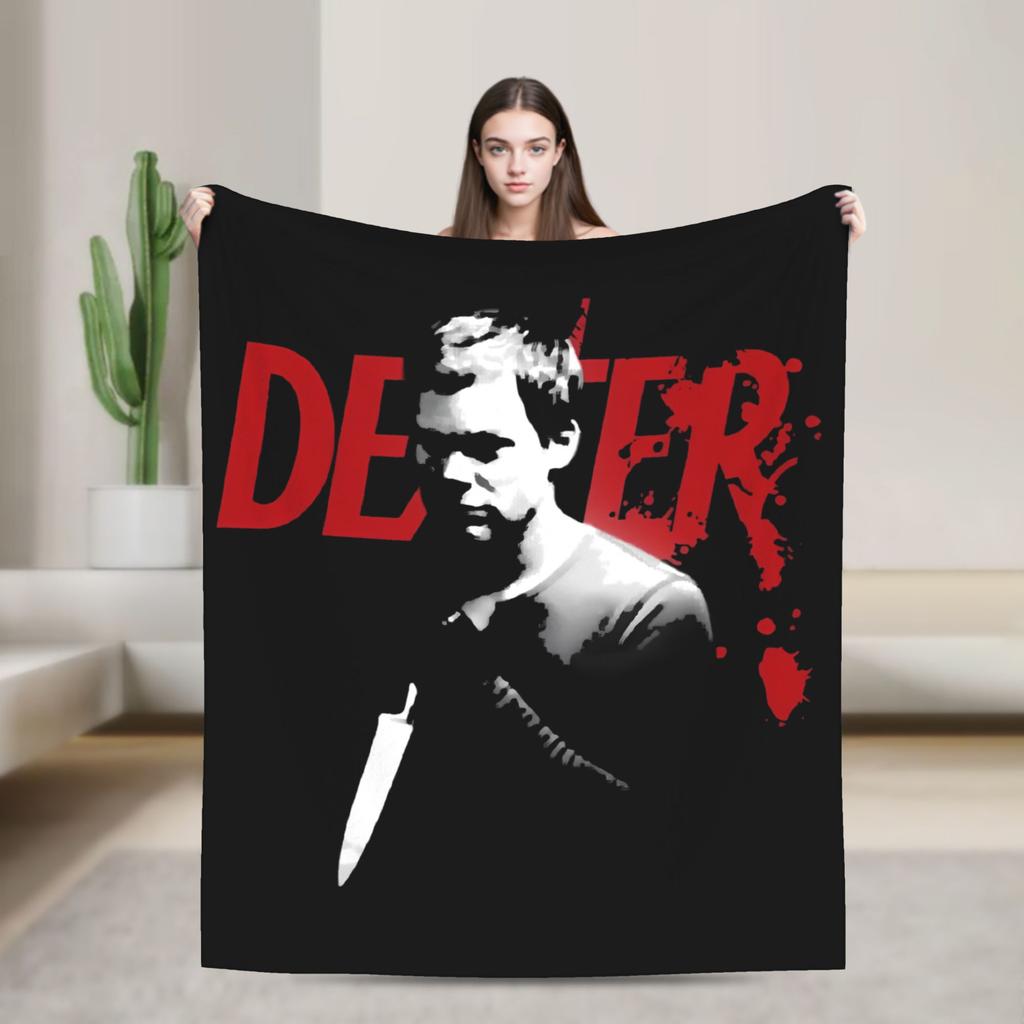 Dexter TV Show Movie Poster  Blanket Flannel Spring Autumn Morgan  Lightweight Thin Throw Blankets for Sofa Car Bedding Throws