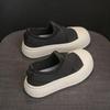 Thick Soled Round Toe Low Cut Canvas Shoes Mesh Surface Comfort Breathable Versatile Casual Board