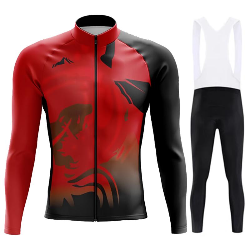 Pro Cycling Jerseys Sets Autumn Riding Long Sleeves Men Cycling Bib Set Bicycle Clothing Spring MBT Breathable Bike Clothes 2025