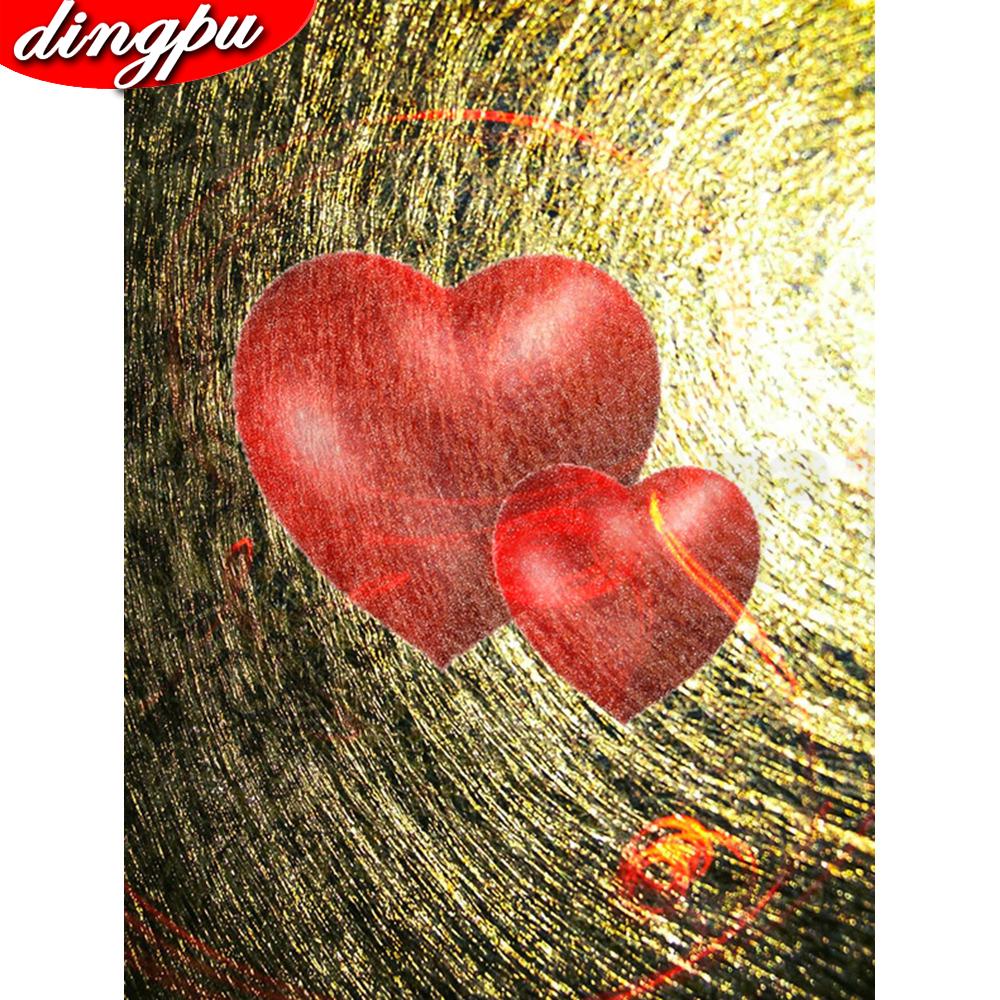 Diamond Painting Cartoon Heart Love Rhinestone Picture Diamond Embroidery