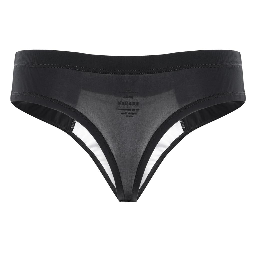 LittleForBig Breathable Underwear Briefs with Tacking Brazilian Smooth and Flexible Shape Size S Gaff, Cheeky, Mesh, Briefs, Unisex, Black,