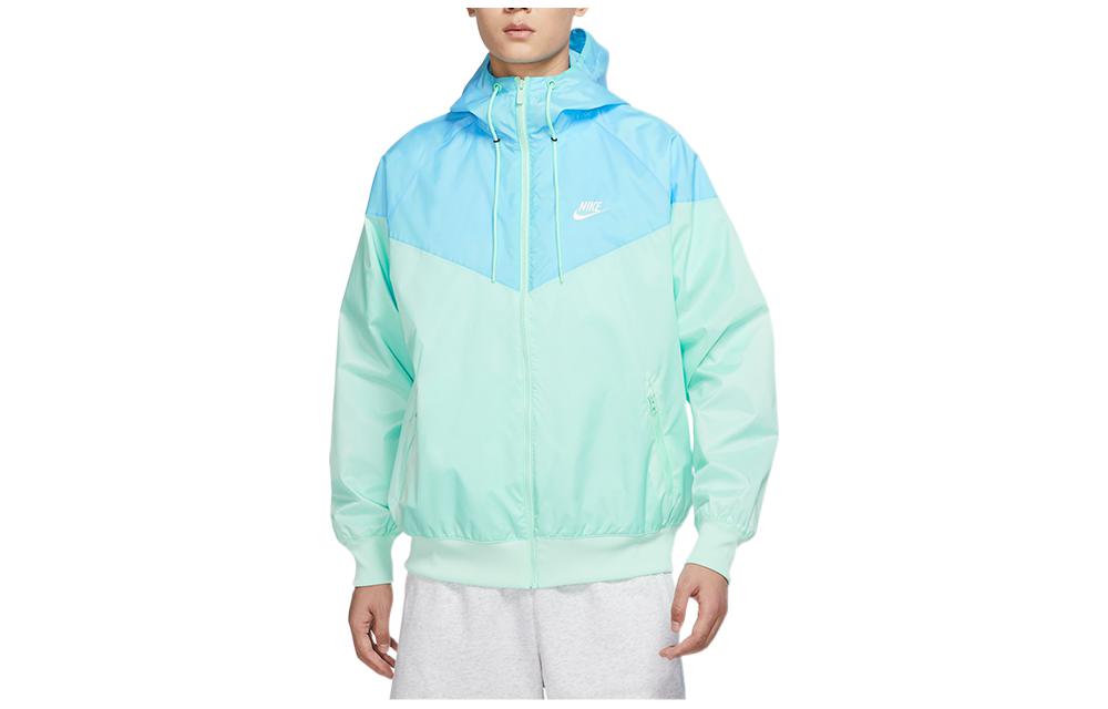 Nike Мужская толстовка Windrunner с полной молнией и затягивающимся капюшоном Синяя DA0002-379