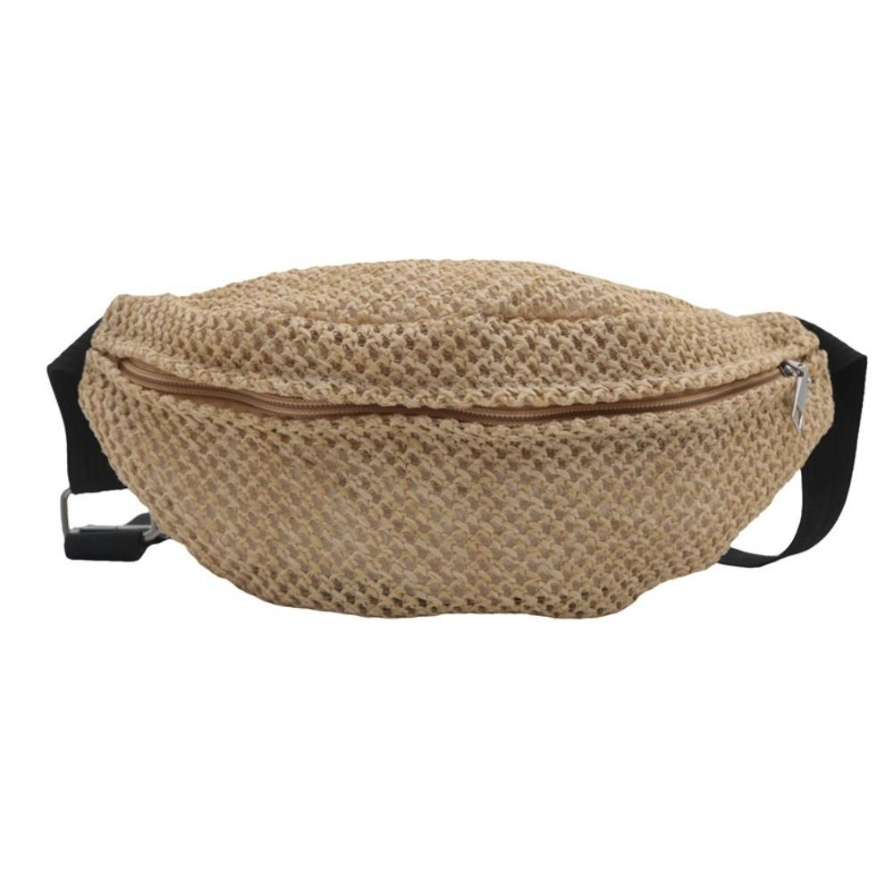 Sports Woven Waist Pouch Boho Crochet Shoulder Bags Versatile Eco-Friendly Straw Bag Vacation