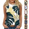 Women's Fashion Summer Round Neck Tank Top Lightweight Sleeveless  Print Tank Top