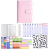 Macaron Color Cash Budget Ledger A6 PU Leather Folder Stickers Loose-sheet Notebook Business Gifts