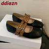 Fashion Footwear Round Toe Ladies Flats With Shoes Soft Female Shallow Fashion Buckle Strap Women Mary Janes Flats Shoes