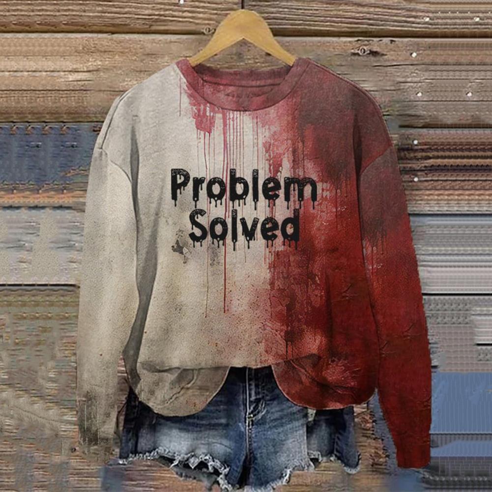 Unisex Hoodie Bloodstain Print Halloween Haunted House Cosplay Top Drawstring Hooded Pocket Long Sleeves Loose Hoodie