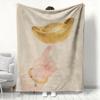 Fortune Gold Ingot Pattern Flannel printed blanket suitable for all seasons suitable for living room office sofa and travel