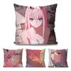 Zero Two Анимация DARLING In The FRANXX Наволочка Квадратная Подушка Спальня Диван Досуг Комфорт Автомобиль Гостиная Домашний Декор 40X40