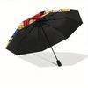 One Piece Crew Automatic Folding Umbrella, Self-Opening/ Closing, Durable Windproof Travel Umbrella for Outdoor Adventures a0826035