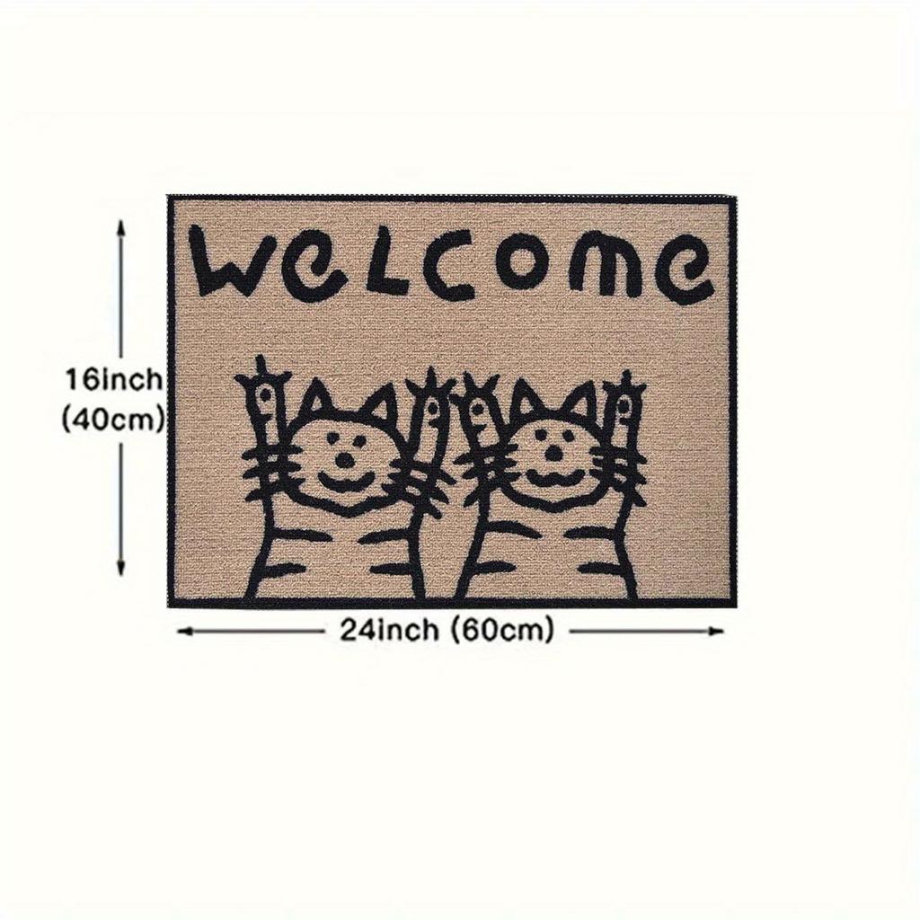 Simple Cat Carpet Stain-Resistant Doormat Welcome Mat Kitchen Rug Living Room Carpet Rug For Bedroom Home Decoration