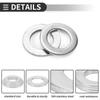 Motoforti Universal Flat Washers, 23mm Inner Diameter, 39mm Outer Diameter, 3mm Thick, Durable Stainless Steel, Silver Tone, 10-Piece Set