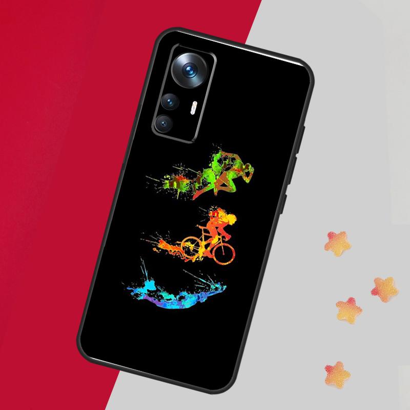 Triathlon Tri Life Swim Bike Run For POCO F5 X3 X5 Pro F3 F4 M5s X4 GT Case For Xiaomi 13 14 Pro 11T 12T 13T Pro 12 Lite 12X