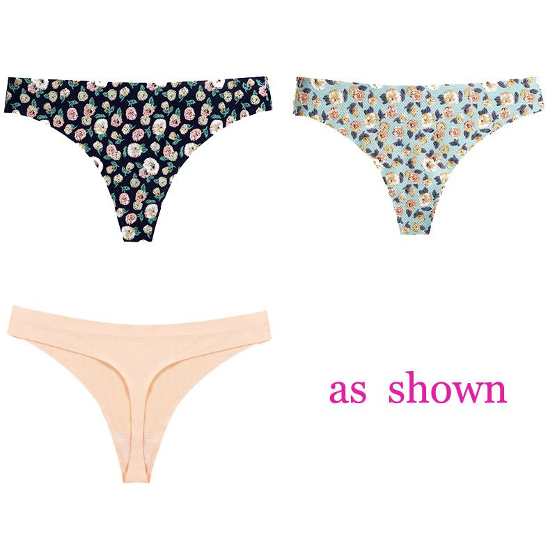 CINOON 3 шт./лот, женское сексуальное нижнее белье с цветами, соблазнительные трусики с низкой талией, стринги, дышащее нижнее белье без следов, стринги, нижнее белье