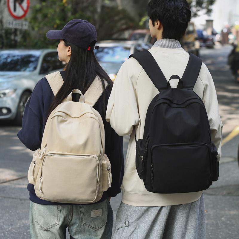 Женский школьный рюкзак мужской однотонный легкий дорожный рюкзак студенческий рюкзак