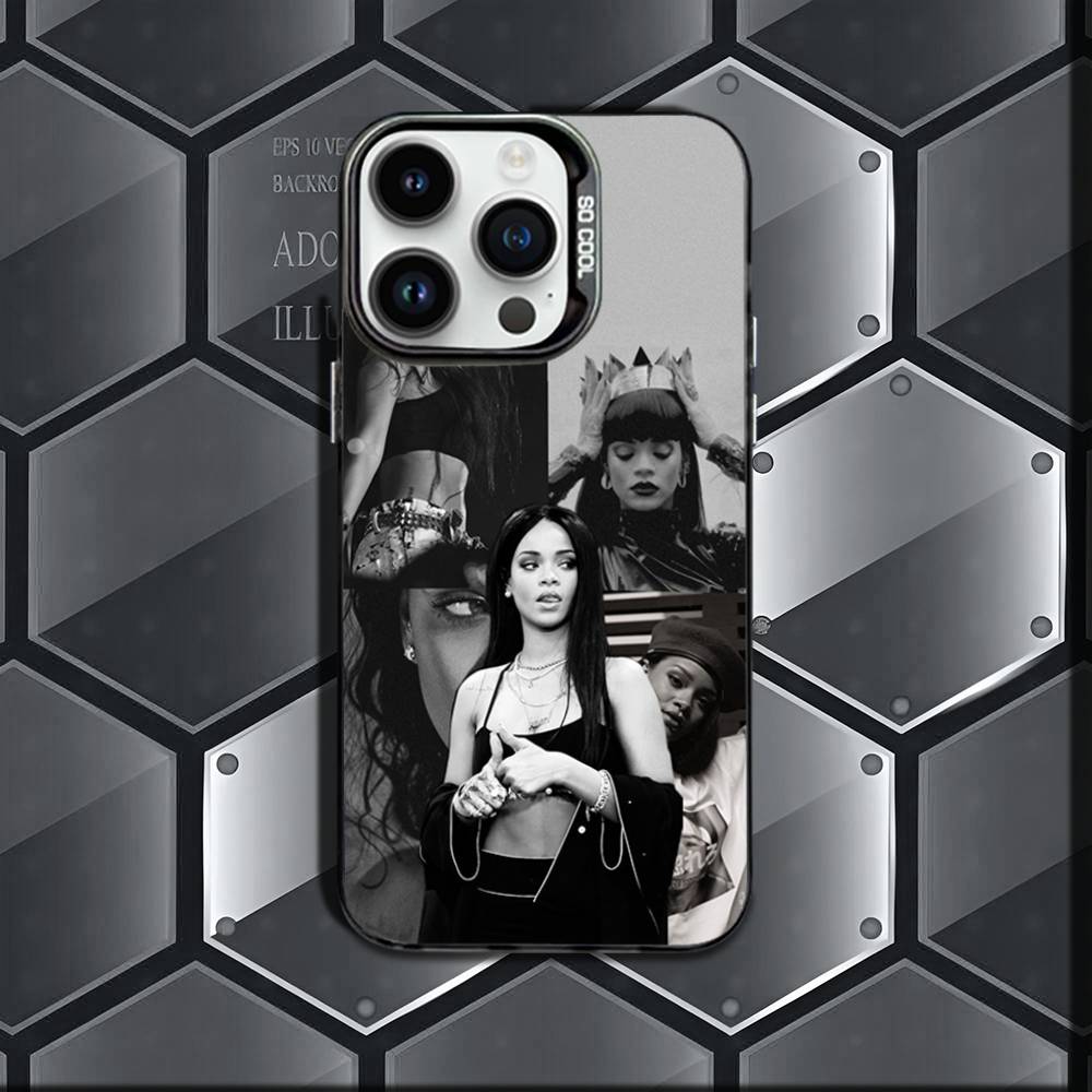 Новый чехол для телефона певицы R-Rihanna для iPhone 17,16e,16,ProMax,15,14,Plus,13,12,Mini,11,Pro Матовый Цветной Серебряный Роскошный Чехол
