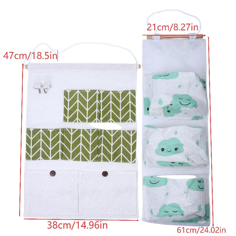 Organize Your Space with Fabric Pocket Bag Wall Hanging Storage for Bedroom and Bathroom