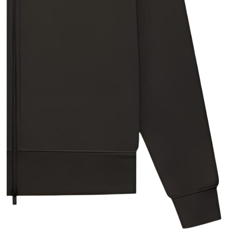 Fear of God Essentials Куртка с полной молнией FW22 Эластичная Однотонный темно-черный Цвет Молния Воротник-стойка Повседневная куртка Женские куртки Серо-черный FOG-FW22-702