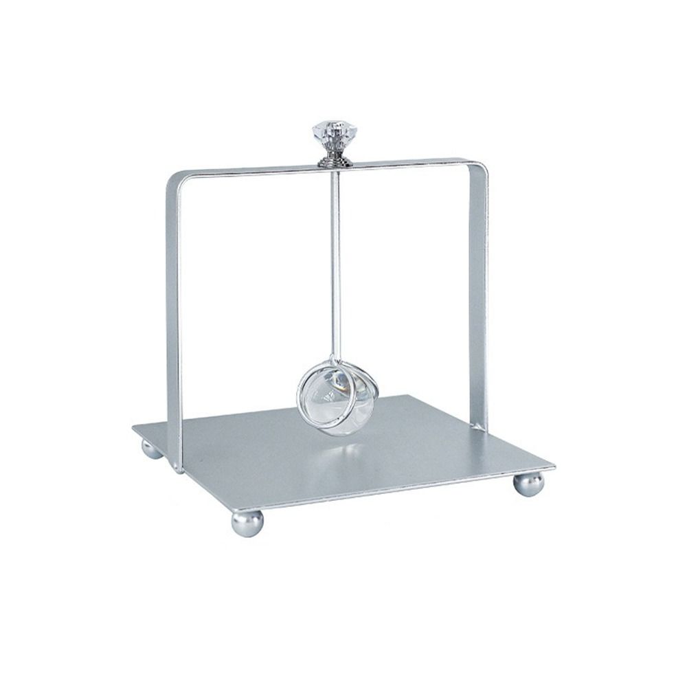 Wrought Iron Crystal Ball Tissue Holder Square Base Metal Napkin Rack Tissue Storage Box  for Home