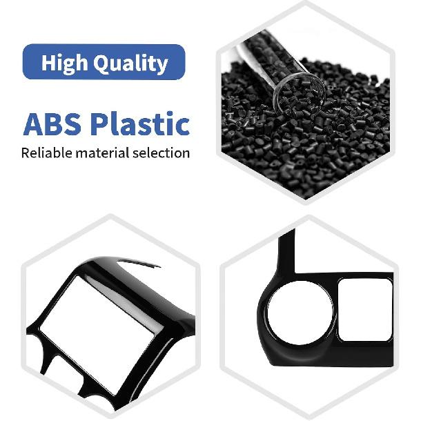 RT-TCZ for Jeep JK Black Dash Console Radio Screen/Vents Cover Trim for Jeep Wrangler JK JKU 2011-2017 ABS Interior Accessories 1pc