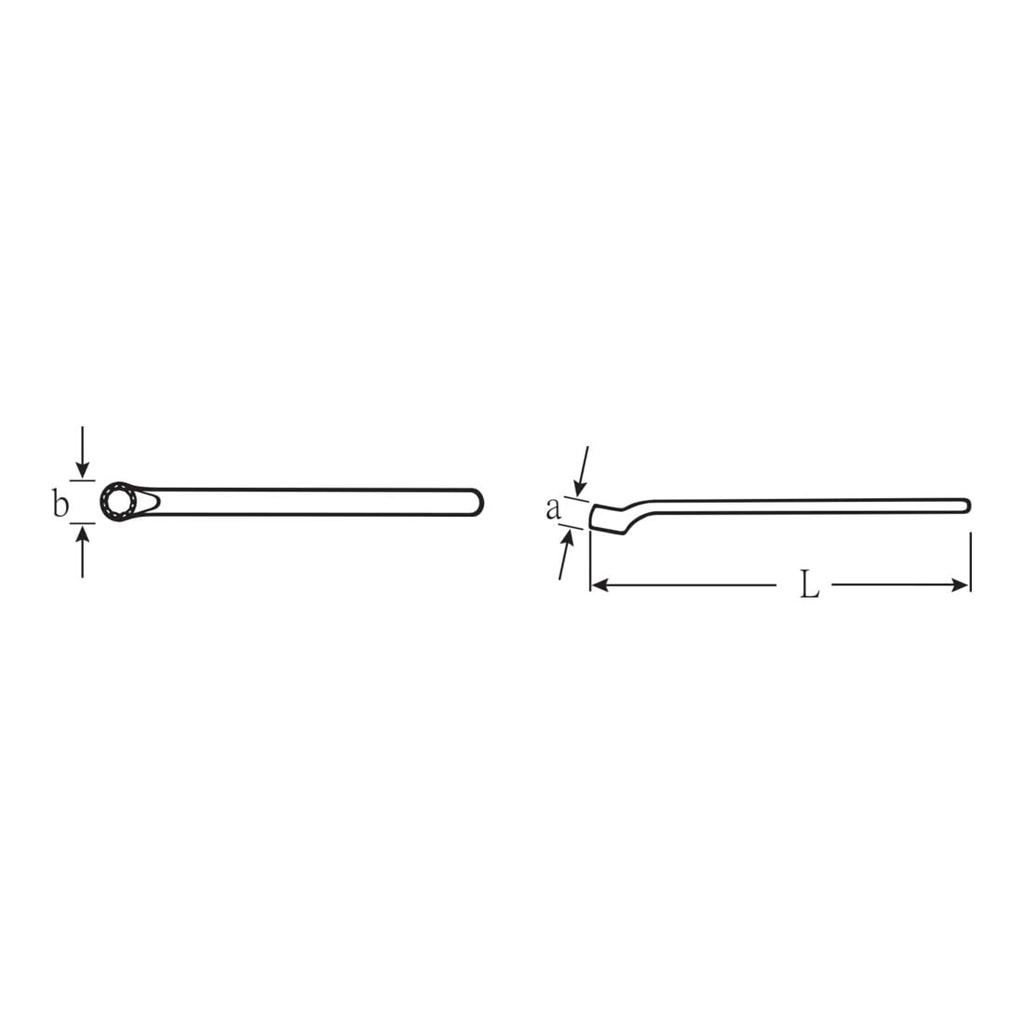 STAHLWILLE Insulated Open-End Wrench, 17mm, 12161VDE-17