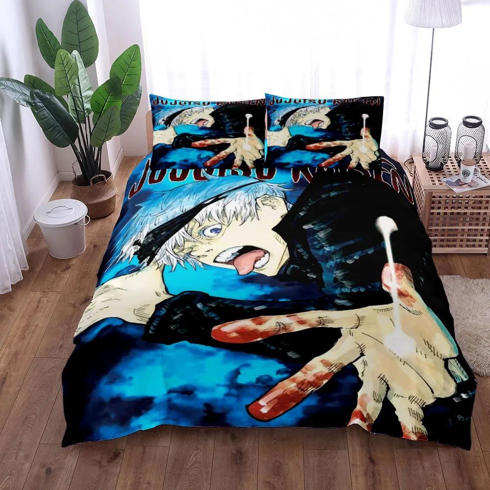 Satoru Gojo Jujutsu Kaisen Duvet Cover Collection King Queen Double Full Twin Single Size With Bed Linen Collection