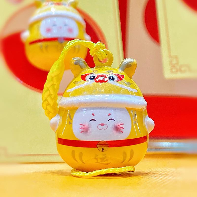 Colorful Dragon Head Hat Water Sound Bell Keychain Delightful Charm For Key Accessories