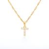 Новое английское letter necklace, покрытое настоящим золотом и слегка инкрустированное подвеской-буквой из циркона, цепочка из нержавеющей стали