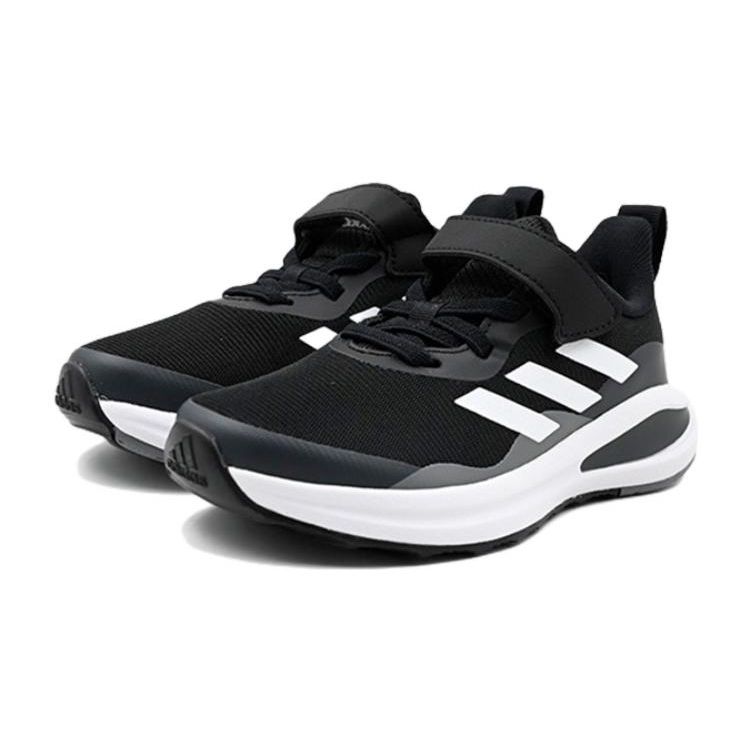 Adidas FortaRun J Black White Детские кроссовки Core-Black Обувь-Белый Темно-Серый GZ1824