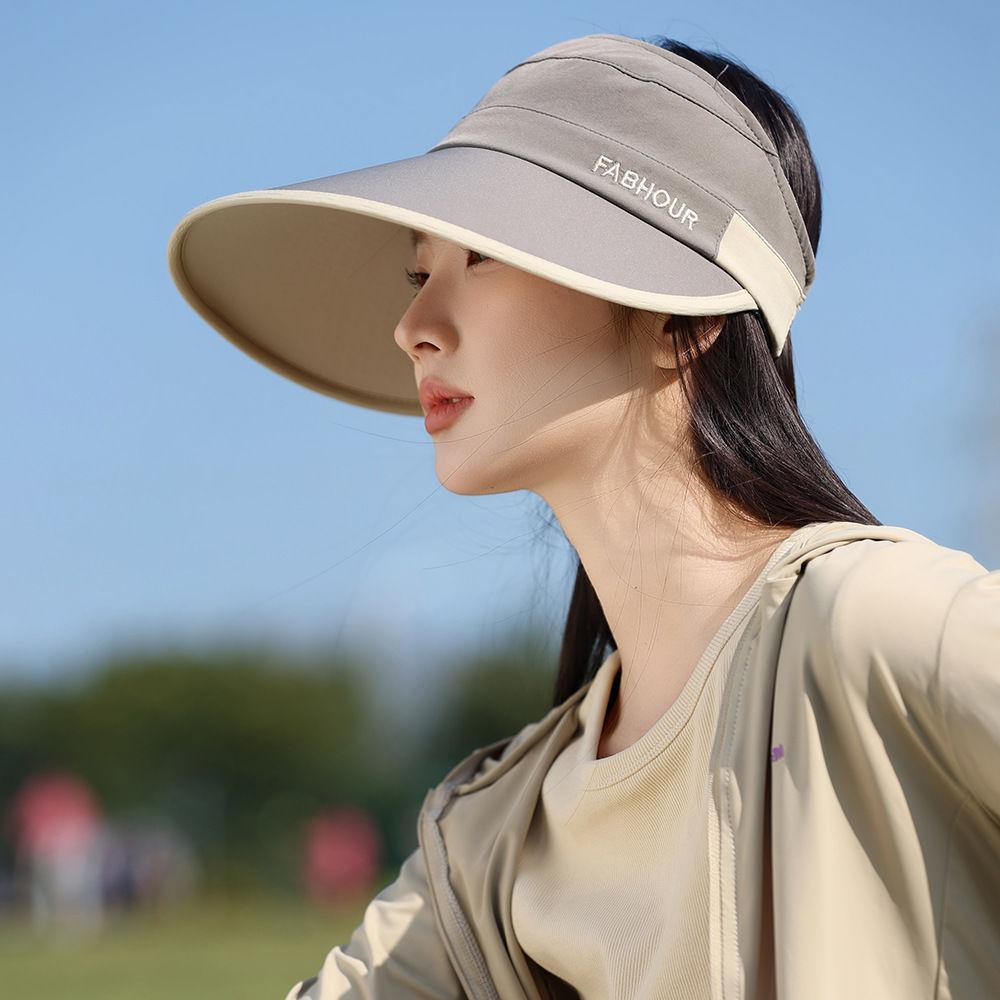 Новая шляпа от солнца для женщин, летняя, для велопрогулок, защита от ультрафиолета, пустой верх, солнцезащитная шляпа для женщин