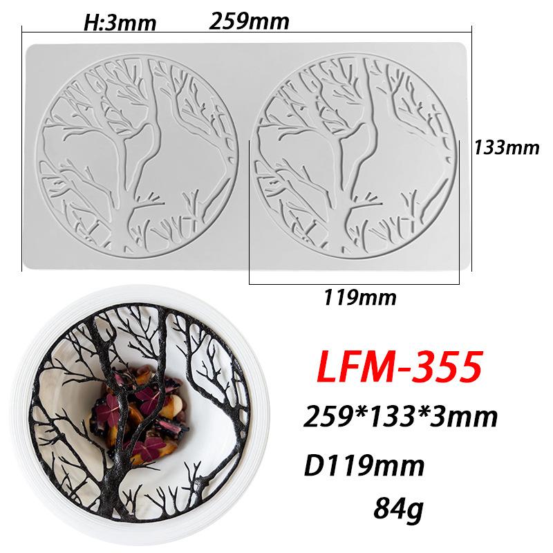 Лист Круг Кольцо Сахар Переворачивание Кружевная Подкладка Ветки Деревьев Овощ Западная Еда Украшения Молекулярная Кухня Выпечка Силиконовая Форма