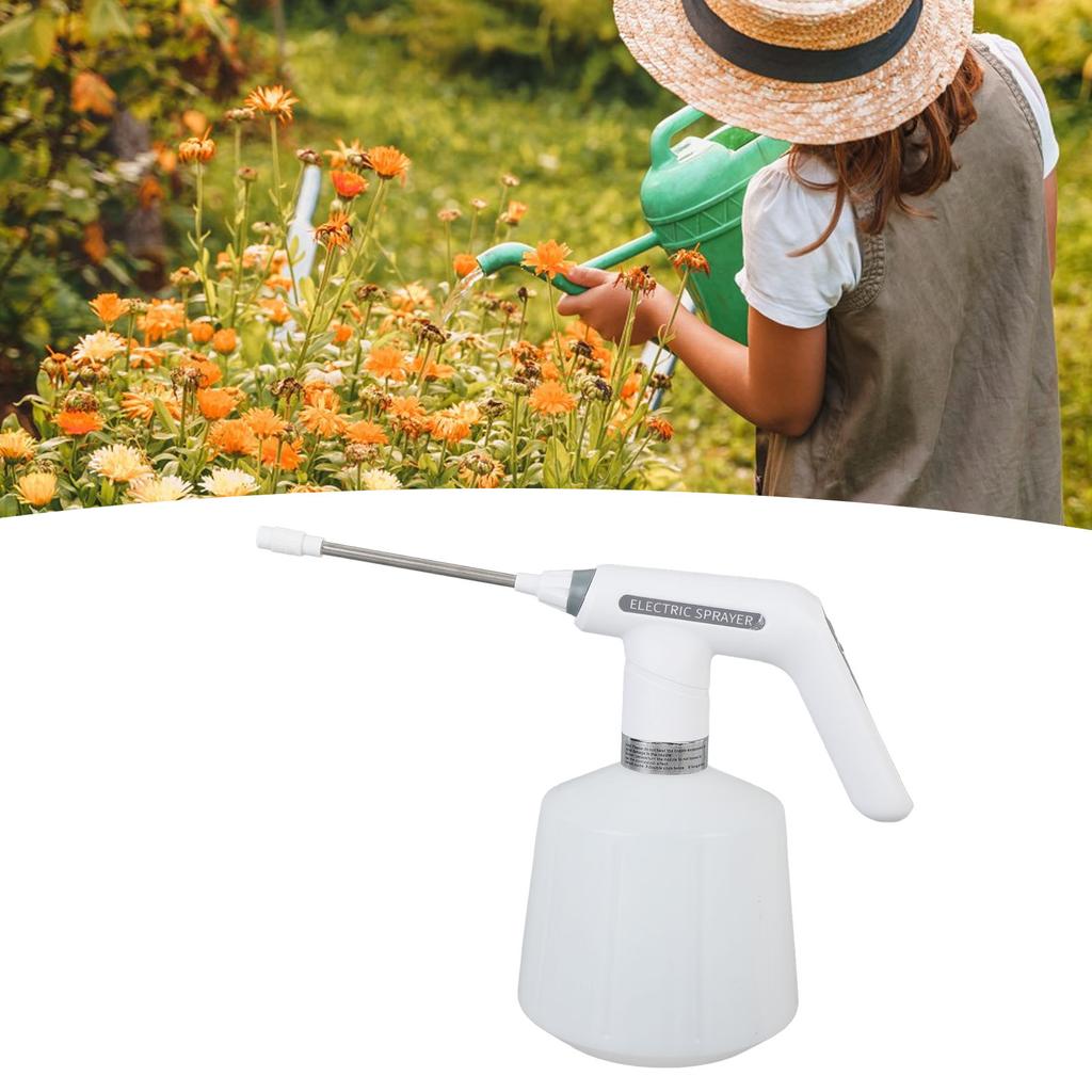 Распылитель Power Spray Bottle перезаряжаемый 1,5 л мелкодисперсный туман регулируемая насадка удлиненный стержень автоматический распылитель для растений