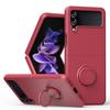 Applicable to samsung z flip1 mobile phone case integrated ring with magnetic suction flip1/1/1/1 all-inclusive anti-drop protective case