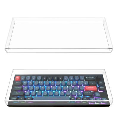 Geekria Чехол от пыли для клавиатуры Прозрачный акриловый чехол для клавиатуры с 68 клавишами Компьютерная механическая клавиатура с ручкой Совместим с Keychron Keychron Q2