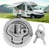 Zinc Alloy Car Hatch Round Pull Door Lock Refitting for RV Cabinet Bathroom Door