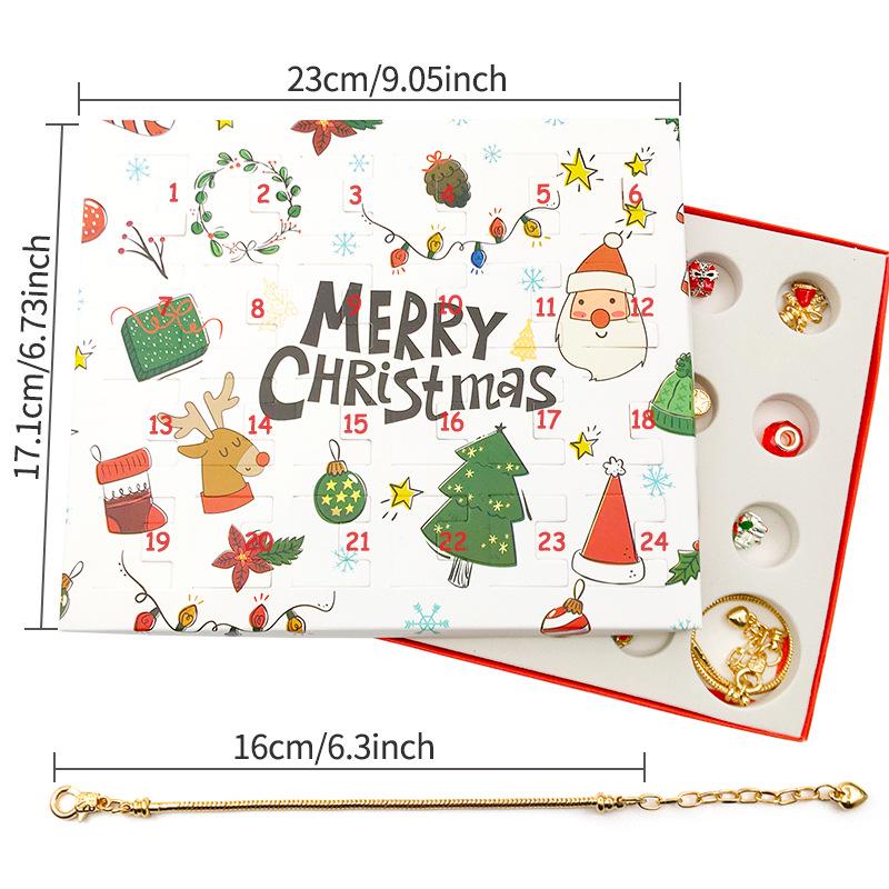 Gold Christmas Countdown Calendar: DIY Jewelry Set Gift