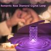 Хрустальная настольная лампа для спальни, 16 цветов, сенсорный/дистанционный ночник с регулируемой яркостью, USB светодиодный прикроватный светильник с бриллиантовой розой
