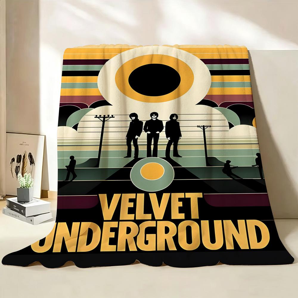Band T The V Velvet U Underground Throw Flannel Throw Blanket Suitable for Sofa Living Room Bedroom