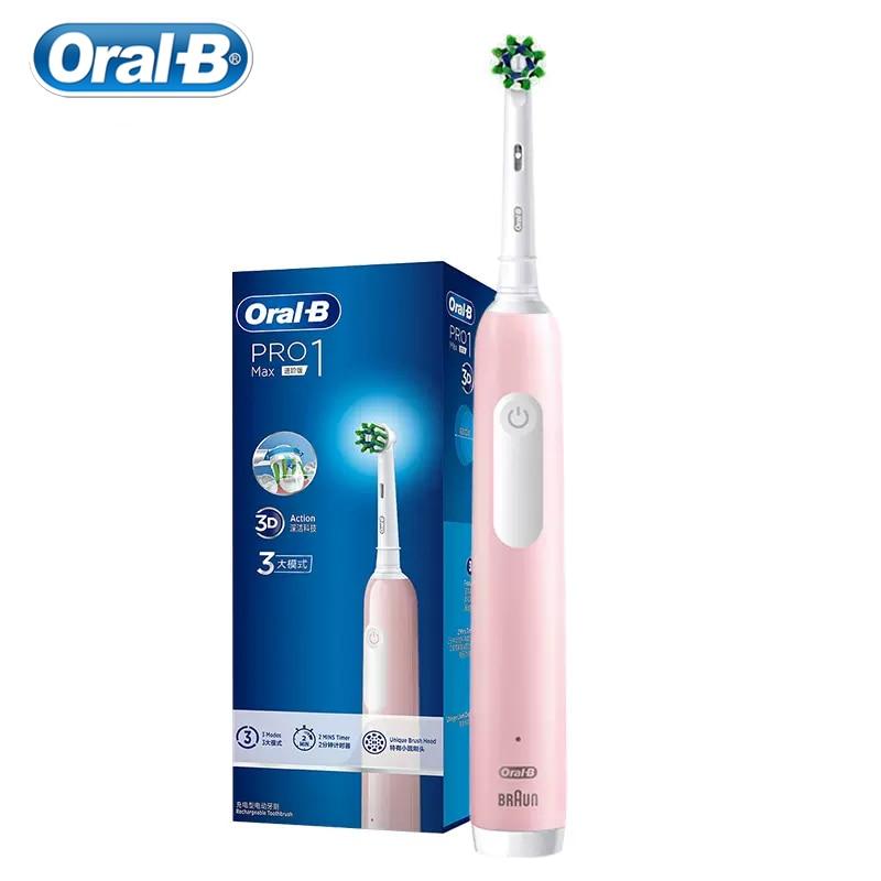 Электрическая зубная щетка Oral B ProMax, датчик давления, перекрестное действие, зубная щетка для глубокой очистки зубов, 3 режима чистки с таймером