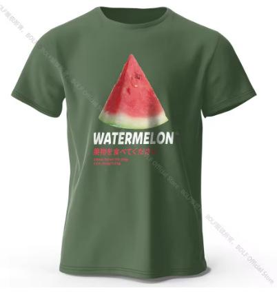 Fun Watermelon Graphic T-Shirt - Men's Fashion Summer Casual T-Shirt, Lightweight and Breathable