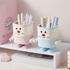 Настольный держатель для ручек, мультяшный стаканчик для хранения карандашей, многофункциональный органайзер для кистей для макияжа