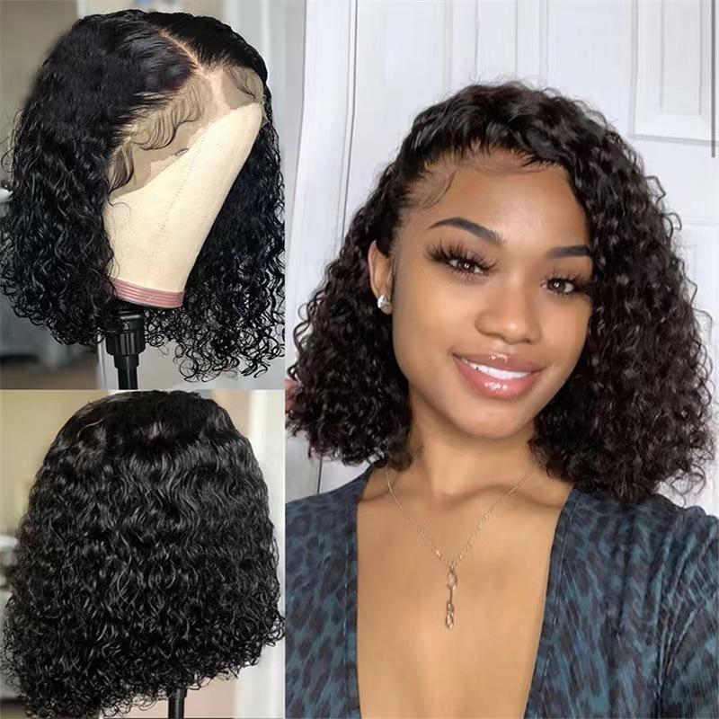 New African wig women's short roll wig headgear, European and American small roll chemical fiber whole wig in stock