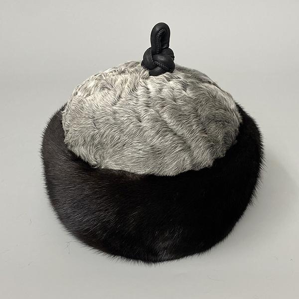 Luxury Warm Man Hat Adjustable Natural Mink Fur Lamb Mongolian Hat