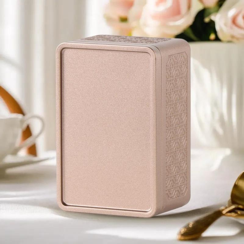 Airtight Smell Proof Herb Storage Container: Stainless Steel Mini Tea Cans Coffee Box