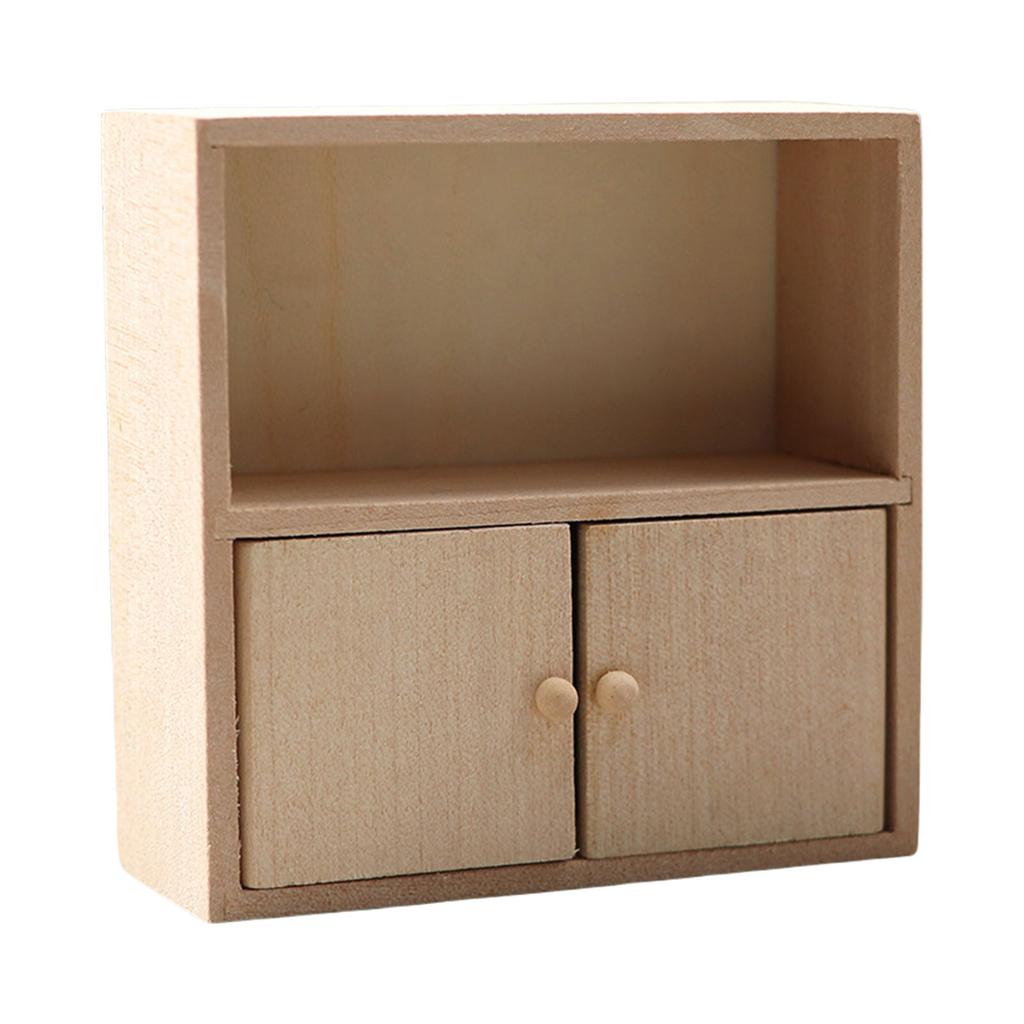 Реалистичная деревянная полка Реалистичная модель игрушки витрины для ролевых игр Винтажная выставочная полка 1:12 Кукольный Дом