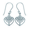 [K3804] - Silver 'Love' Earrings (rhodium-plated) - 15x35 Mm