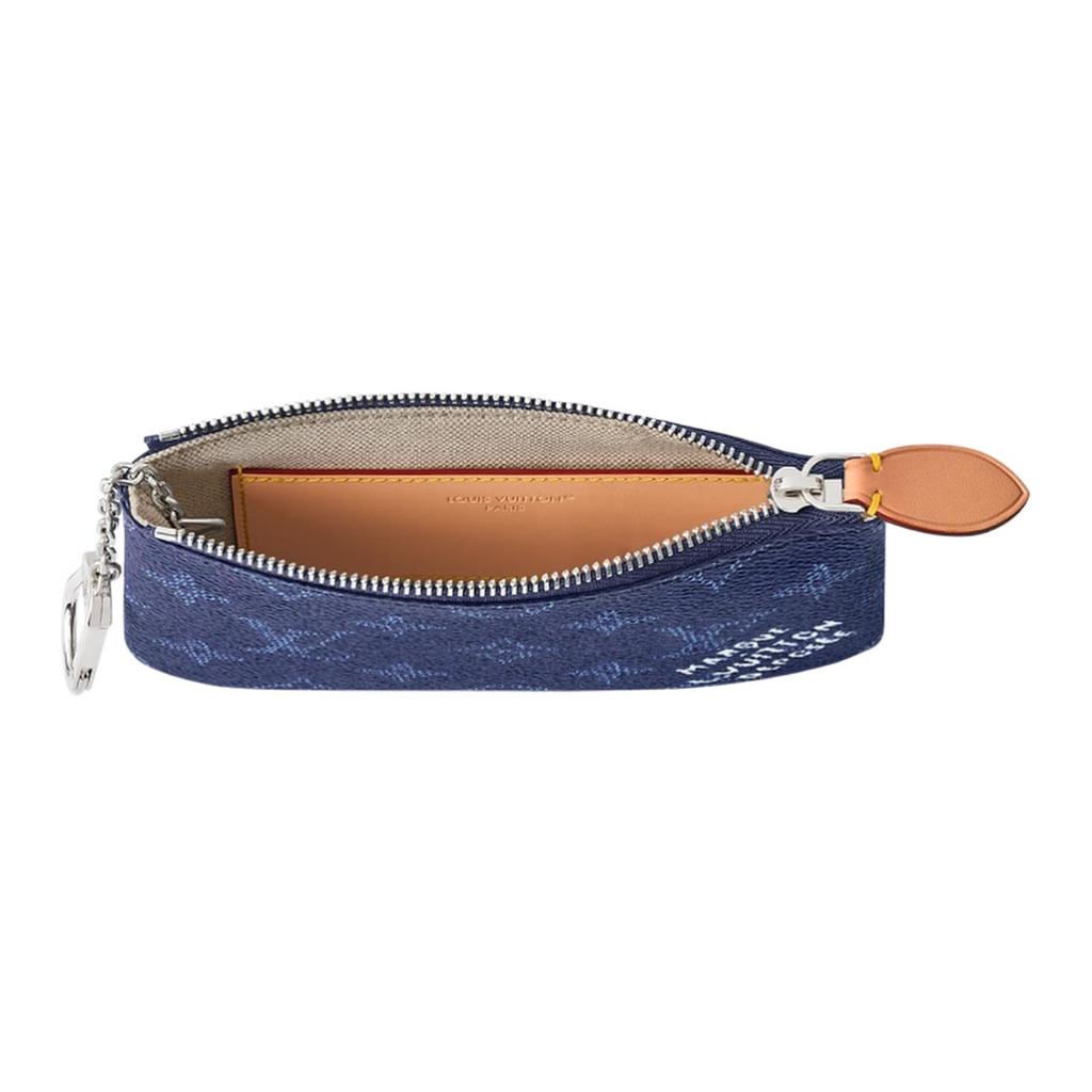 Louis Vuitton Key Pouch S Ocean Blue Monogram Canvas Men Pouches M27112