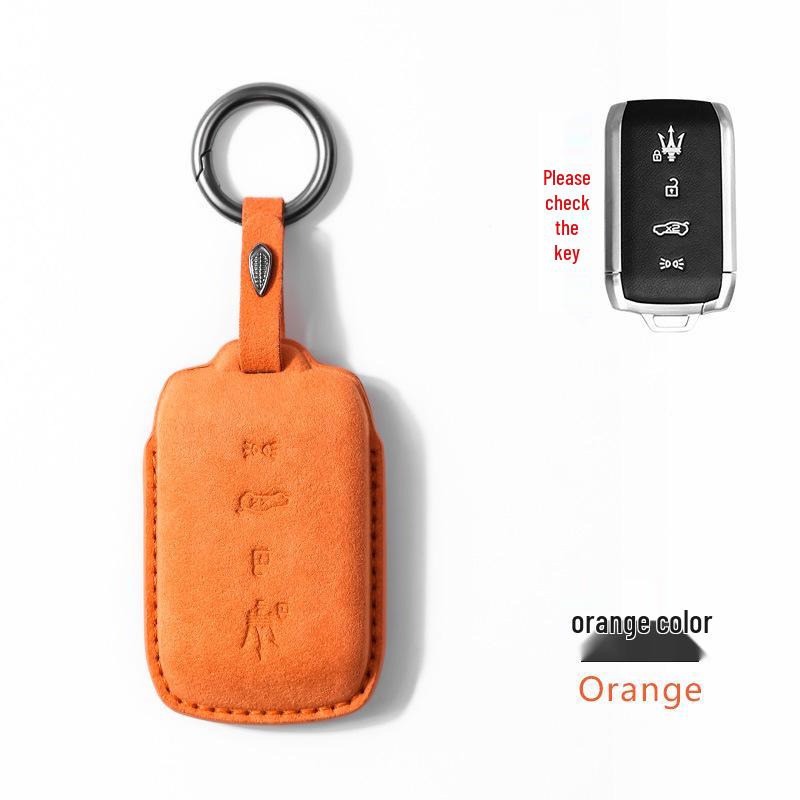 Maserati Key Case: Premium Suede Shell for Levante & Ghibli
