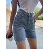 High Waist Slim Short Jeans Female Summer Retro Cotton Denim Shorts Women Slim Button Girls Fashion Women's Straight Shorts